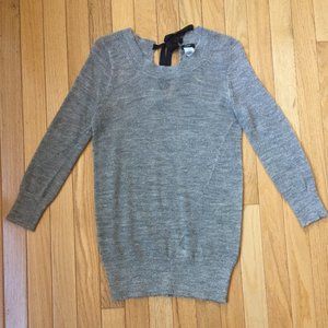 J. Crew Sparkling Metallic Sheer Sweater with Bow